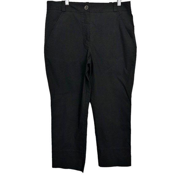 Annette Gortz Black Crop Wide Leg Pants Chinos - Picture 1 of 9